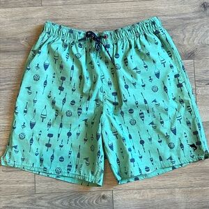 SALT LIFE Buoy Aqua Green Board Shorts Size Large
